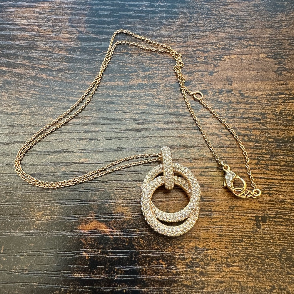 Gold eternity circle Nadri necklace